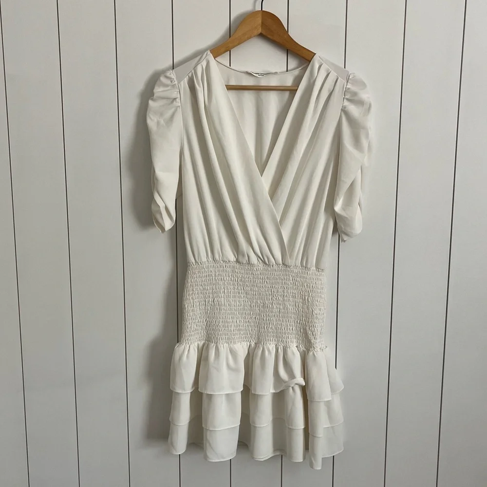 Amanda Uprichard Tabby Mini Dress in Ivory - Picture 3 of 5